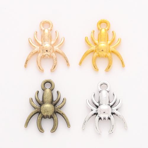 Tibetan Style Animal Pendants, Spider, plated, DIY, more colors for choice, 17x14mm, 100PCs/Bag, Sold By Bag