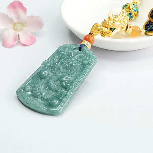 Gemstone Pendants Jewelry, Jadeite, Dragon, Carved, folk style & DIY, Sold By PC