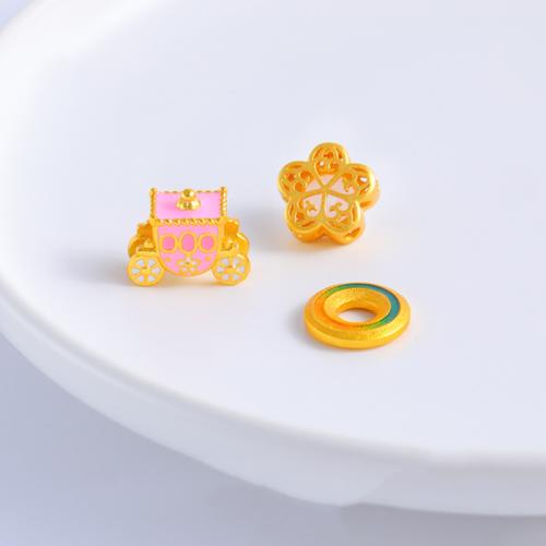 Brass Spacer Beads, sang gold plated, DIY & different styles for choice & enamel, Sold By PC