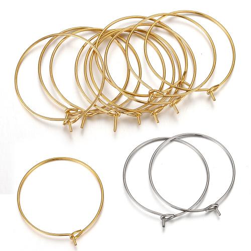 Stainless Steel Hoop Earring Component, 304 Stainless Steel, DIY & different size for choice, more colors for choice, 20PCs/Bag, Sold By Bag