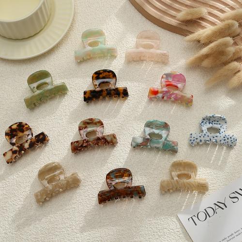 Hair Claw Clips, Acetate, for woman, more colors for choice, 60x40mm, Sold By PC