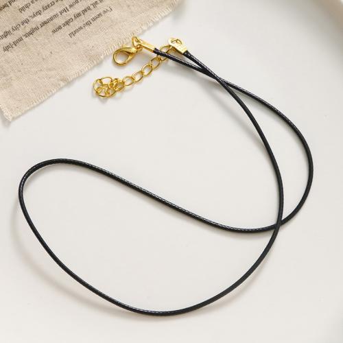 Collier de bijoux en alliage de zinc, corde de cire, avec alliage de zinc, DIY & émail, plus de couleurs à choisir, Longueur:Environ 50 cm, Vendu par PC