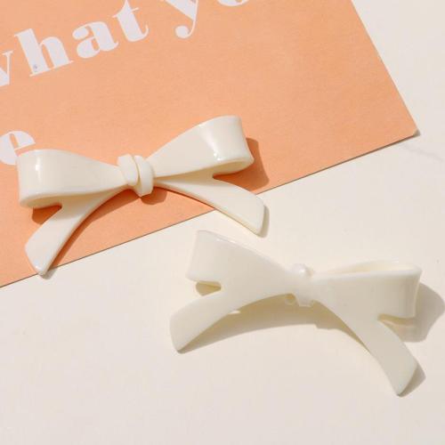 Hair Clip Findings, Acrylic, Bowknot, DIY, more colors for choice, 30x61mm, Sold By PC