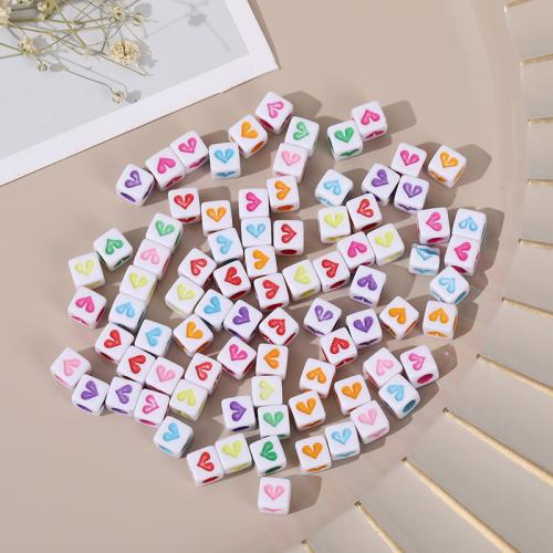 Mobile Phone DIY Decoration, Acrylic,  Square, enamel, Random Color, 6x6mm, Sold By PC