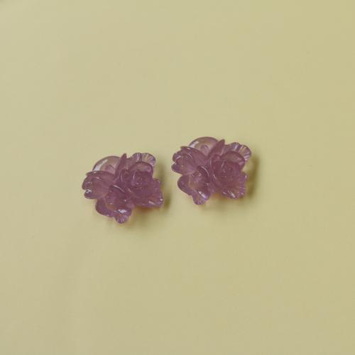 Resin Pendant, Flower, anoint, DIY, more colors for choice, 22x21mm, Sold By PC