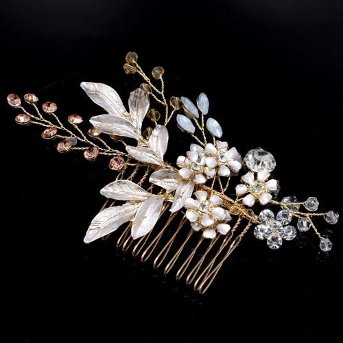 Decorative Hair Combs, Tibetan Style, with Rhinestone, fashion jewelry & for woman, more colors for choice, 110x70mm, Sold By PC