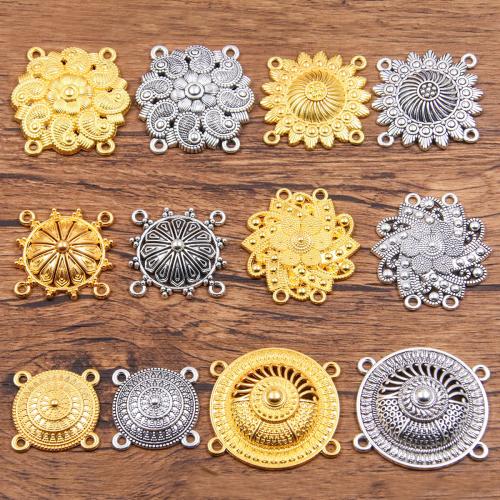 Tibetan Style Connector, plated, DIY & different size for choice & 2/2 loop, more colors for choice, nickel, lead & cadmium free, Approx 100PCs/Bag, Sold By Bag