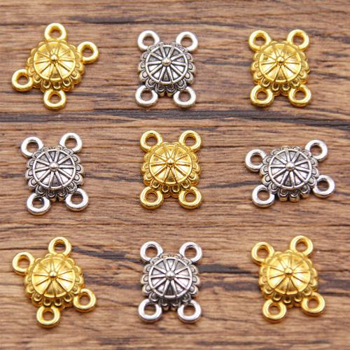 Tibetan Style Connector, plated, DIY & 2/2 loop, more colors for choice, nickel, lead & cadmium free, 10x13mm, Hole:Approx 1mm, Approx 100PCs/Bag, Sold By Bag