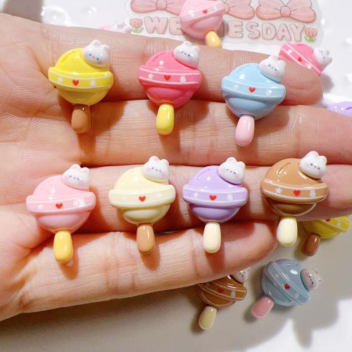 Hair Accessories DIY Findings, Resin, Lollipop, cute, more colors for choice, 15x21mm, Sold By PC