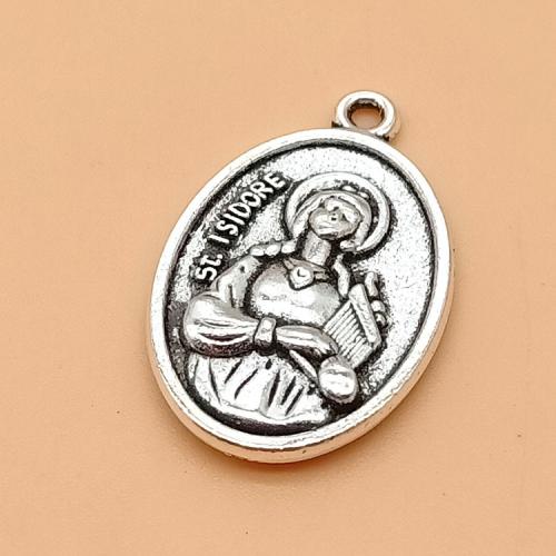 Pendentifs en alliage de zinc, Plaqué de couleur d'argent, DIY, 26x16mm, 100PC/sac, Vendu par sac