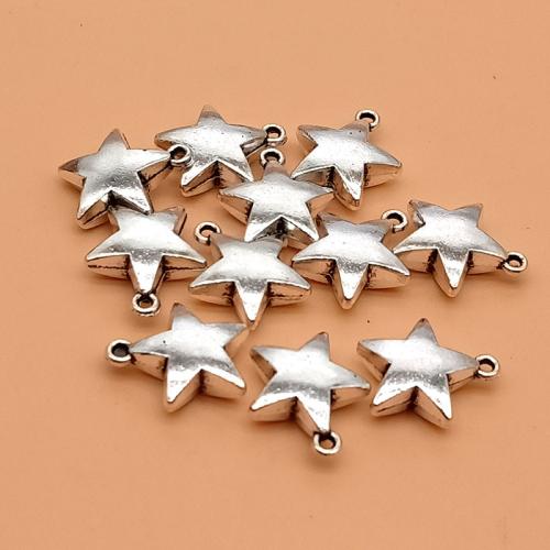 Tibetan Style Star Pendant, plated, DIY, more colors for choice, 10mm, 100PCs/Bag, Sold By Bag