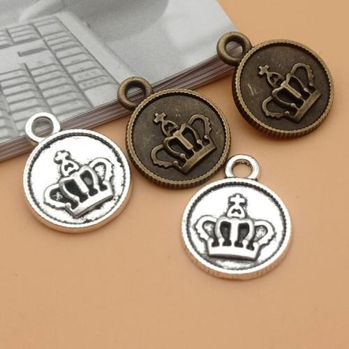 Tibetan Style Pendants, Round, plated, DIY, more colors for choice, 19x15mm, 100PCs/Bag, Sold By Bag