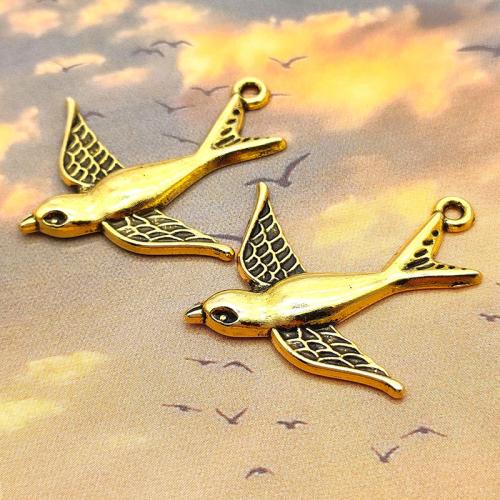 Tibetan Style Animal Pendants, Bird, plated, DIY, more colors for choice, 33x29mm, 100PC/Bag, Sold By Bag