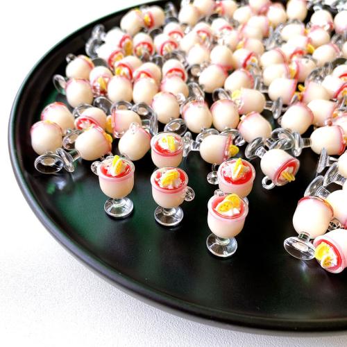 Resin Pendant, Cup, DIY, 18mm, 10PCs/Bag, Sold By Bag