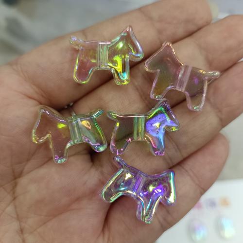 Transparent Acrylic Beads, Horse, DIY, more colors for choice, 19x23mm, 300PCs/Bag, Sold By Bag