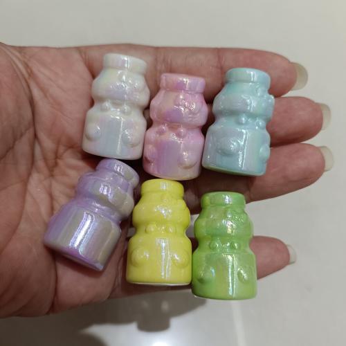 Plated Acrylic Beads, Milk, DIY, more colors for choice, 19x30mm, 100PCs/Bag, Sold By Bag