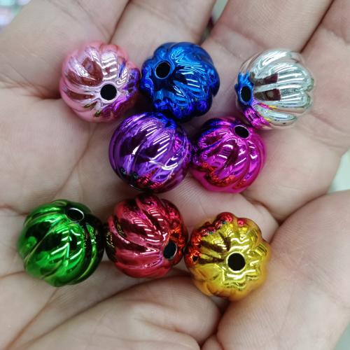 Plated Acrylic Beads, Pumpkin, DIY, more colors for choice, 16mm, 200PCs/Bag, Sold By Bag