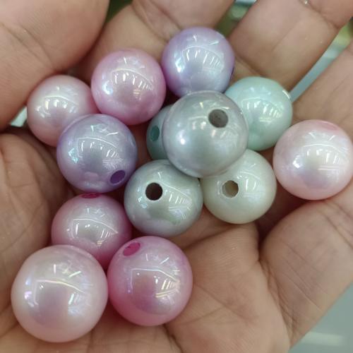 Acrylic Jewelry Beads, Round, DIY, more colors for choice, 16mm, 200PCs/Bag, Sold By Bag