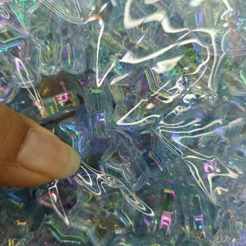 Plated Acrylic Beads, Star, DIY, more colors for choice, 22mm, 200PCs/Bag, Sold By Bag