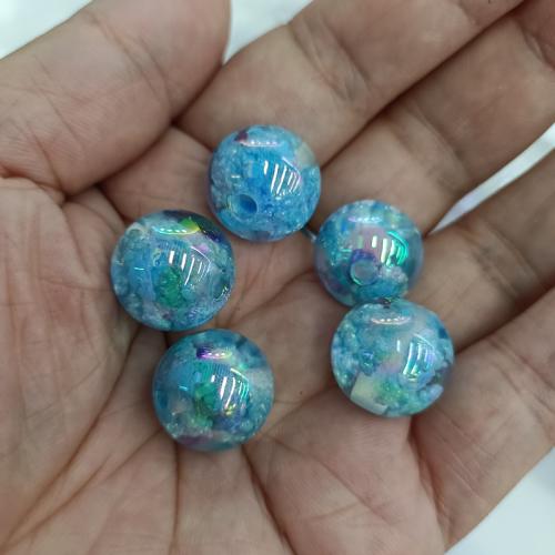 Plated Acrylic Beads, Round, DIY, more colors for choice, 16mm, 100PCs/Bag, Sold By Bag