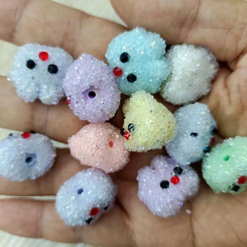 Acrylic Jewelry Beads, Cat, DIY, mixed colors, 20x22mm, 50PCs/Bag, Sold By Bag