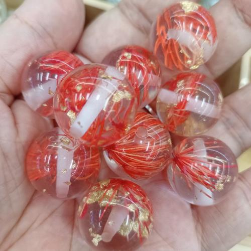 Acrylic Jewelry Beads, Round, DIY, more colors for choice, 20mm, 100PCs/Bag, Sold By Bag