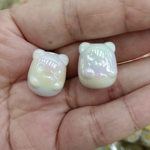 Plated Acrylic Beads, Bear, DIY, more colors for choice, 16x19mm, 200PCs/Bag, Sold By Bag