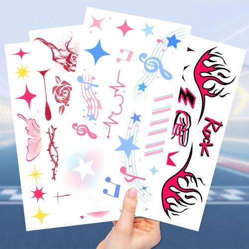 Tattoo Sticker, water transfer painting, mixed pattern & DIY & waterproof, 120x68mm, 10PCs/Bag, Sold By Bag