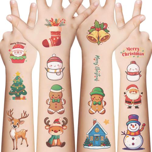 Tattoo Sticker, water transfer painting, Christmas Design & mixed pattern & DIY & different styles for choice, 10PCs/Bag, Sold By Bag