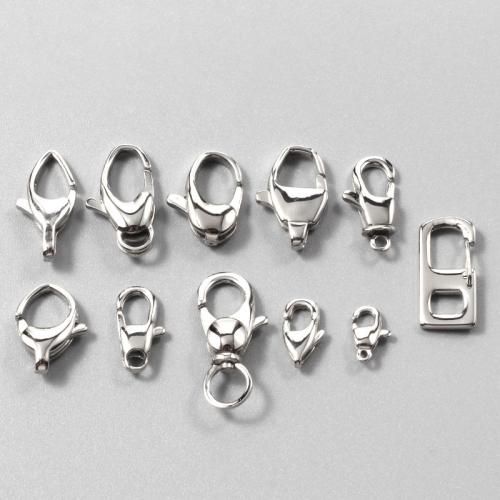 Stainless Steel Lobster Claw Clasp, 316 Stainless Steel, polished, DIY & different styles for choice, original color, 10PCs/Lot, Sold By Lot