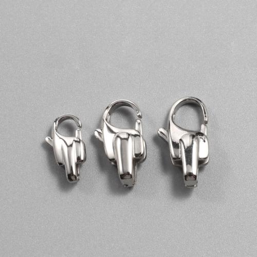 Stainless Steel Lobster Claw Clasp, 316 Stainless Steel, polished, DIY & different size for choice, original color, 10PCs/Lot, Sold By Lot