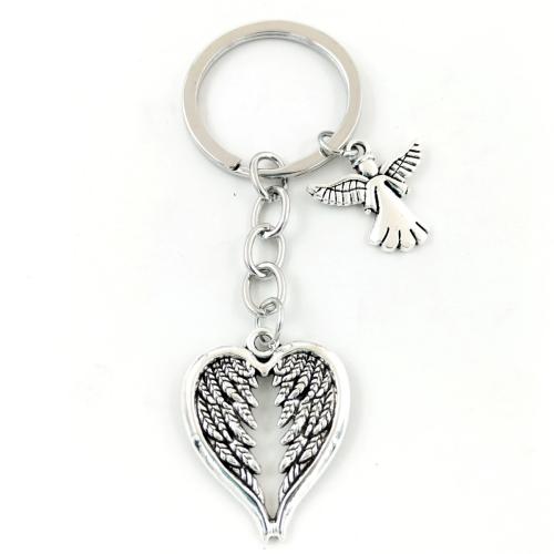 Tibetan Style Key Clasp, portable & multifunctional, silver color, Sold By PC