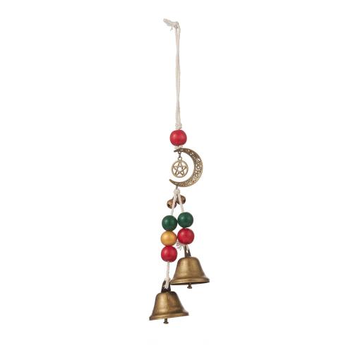 Hanging Ornaments, Tibetan Style, with Wood, handmade, DIY & different styles for choice, more colors for choice, 5PCs/Bag, Sold By Bag