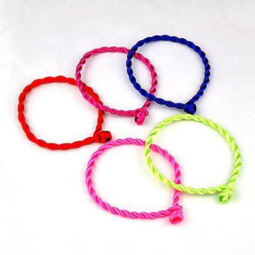 Bijoux bracelets de mode, corde en nylon, Réglable & unisexe, plus de couleurs à choisir, Longueur:Environ 19 cm, 50PC/sac, Vendu par sac