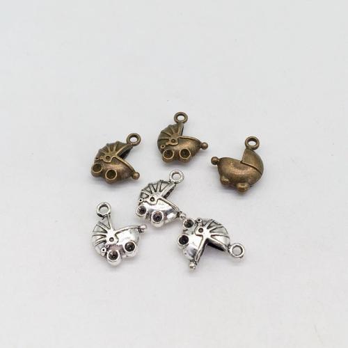 Tibetan Style Pendants, Baby Pram, plated, DIY, more colors for choice, 17x13x5mm, 100PCs/Bag, Sold By Bag