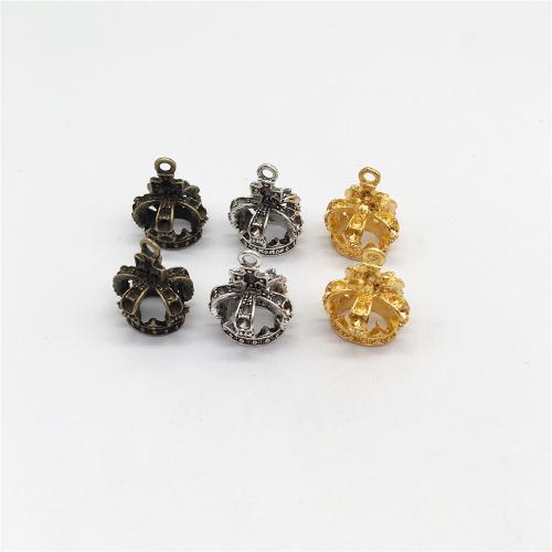 Tibetan Style Crown Pendants, plated, DIY, more colors for choice, 24.50x19x19mm, 100PCs/Bag, Sold By Bag