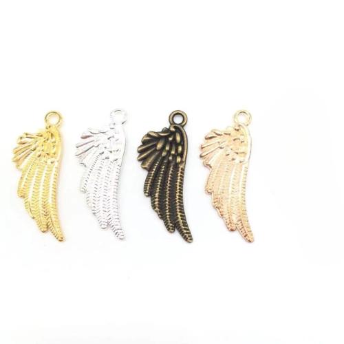 Wing Shaped Tibetan Style Pendants, plated, DIY, more colors for choice, 29x11mm, 100PCs/Bag, Sold By Bag