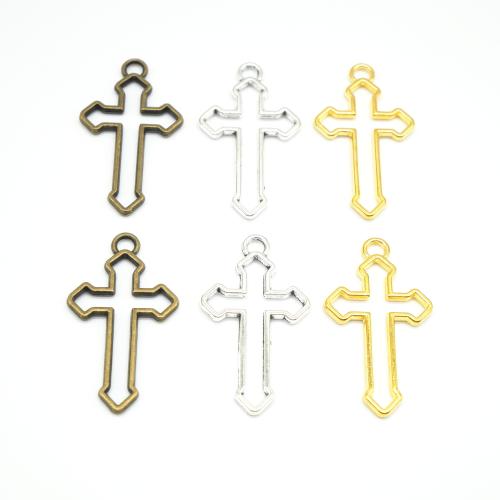 Zinklegierung Kreuz Anhänger, plattiert, DIY, keine, 38x21x2mm, 100PCs/Tasche, verkauft von Tasche