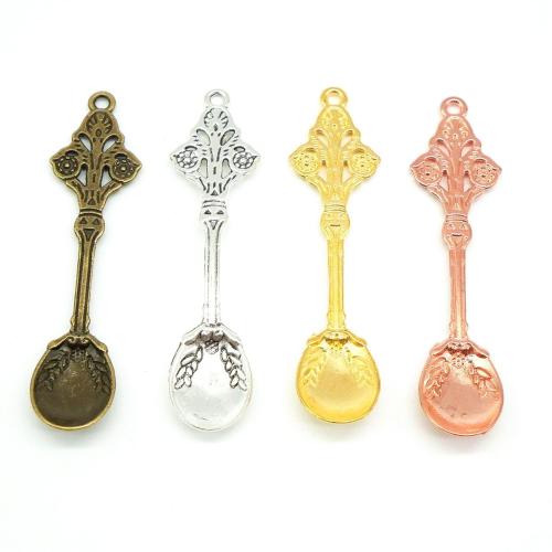 Tibetan Style Pendants, Spoon, plated, DIY, more colors for choice, 63x15.50x2mm, 100PCs/Bag, Sold By Bag