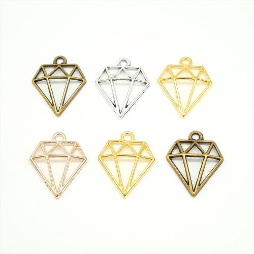 Tibetan Style Pendants, Diamond Shape, plated, DIY, more colors for choice, 16x19x3.50mm, 100PCs/Bag, Sold By Bag