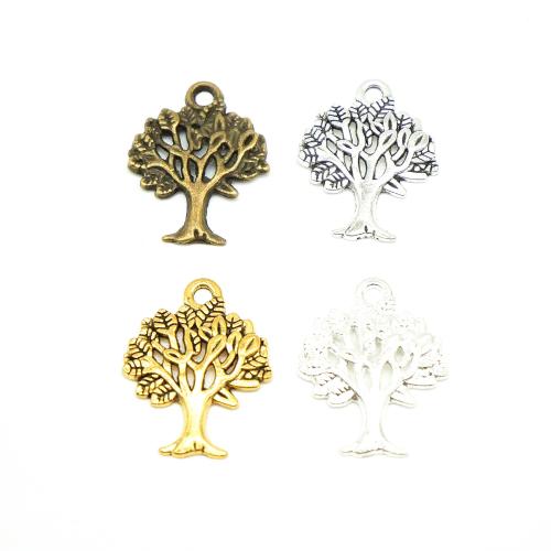 Pendentifs en alliage de zinc, arbre, Placage, DIY, plus de couleurs à choisir, 21x16x1.50mm, 100PC/sac, Vendu par sac