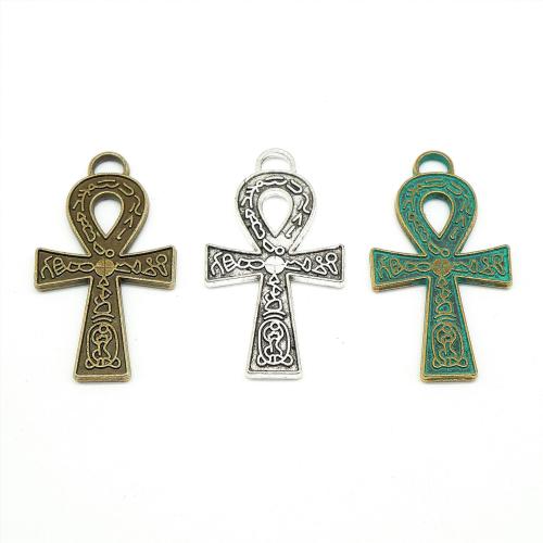 Tibetan Style Cross Pendants, plated, DIY, more colors for choice, 37x21x2mm, 100PCs/Bag, Sold By Bag