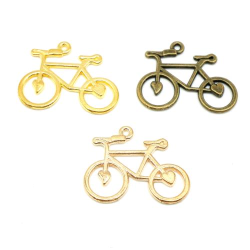 Vehicle Shaped Tibetan Style Pendants, Bike, plated, DIY, more colors for choice, 23x31x2mm, 100PCs/Bag, Sold By Bag