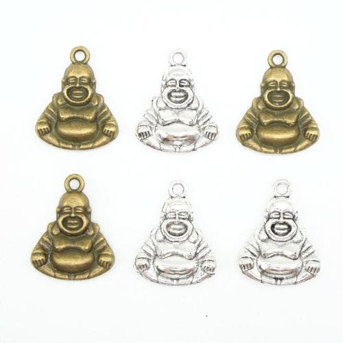 Tibetan Style Pendants, Buddha, plated, DIY, more colors for choice, 20x16mm, 100PCs/Bag, Sold By Bag