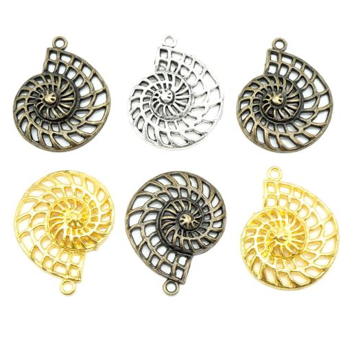 Tibetan Style Pendants, Conch, plated, DIY, more colors for choice, 34.50x27.50mm, 100PCs/Bag, Sold By Bag