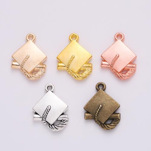 Tibetan Style Hat Pendants, plated, DIY, more colors for choice, 20x14x3mm, 100PCs/Bag, Sold By Bag