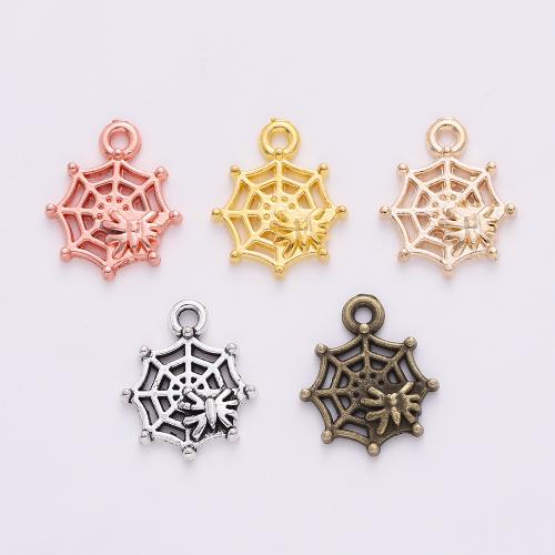 Tibetan Style Pendants, Spider Web, plated, DIY, more colors for choice, 24x20mm, 100PCs/Bag, Sold By Bag