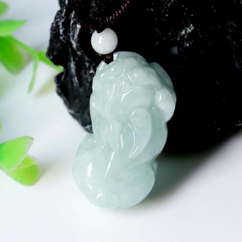 Gemstone Pendants Jewelry, Jadeite, Fabulous Wild Beast, Carved, folk style & DIY, Grade A, 32.50x18mm, Sold By PC