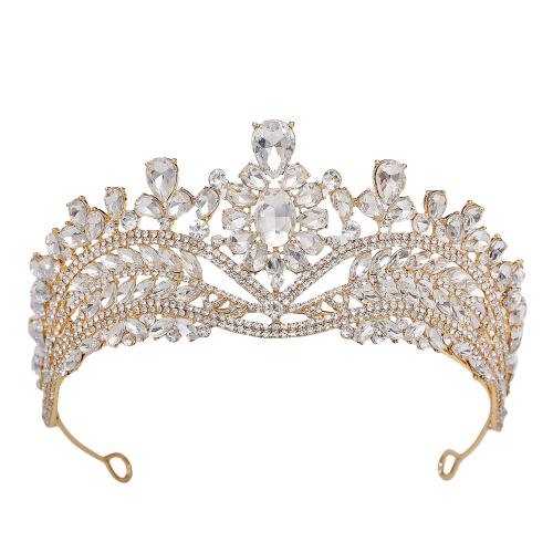 Bridal Tiaras, Tibetan Style, with Crystal, for bridal & with rhinestone, more colors for choice, Sold By PC