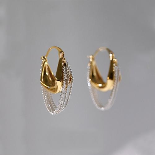 Boucles d'oreilles en alliage de zinc, bijoux de mode & pour femme, 22x18mm, Vendu par paire